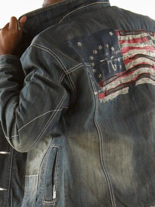 Pelle Pelle MB American Flag Gray Jacket image 2