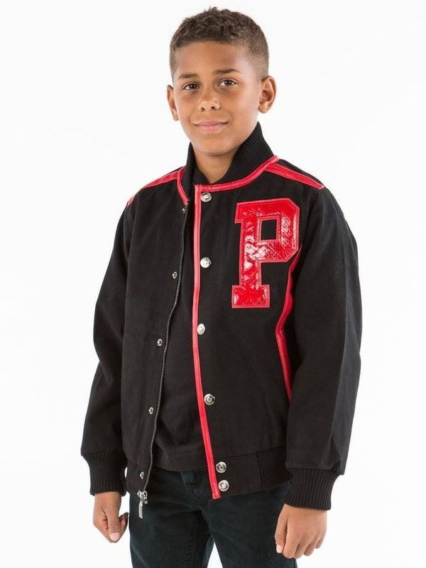 Pelle Pelle Kids Black & Red Detroit Jacket image 0