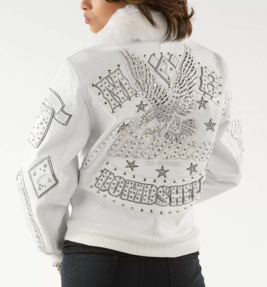 American Bruiser White Bombshell Pelle Pelle Jacket image 0