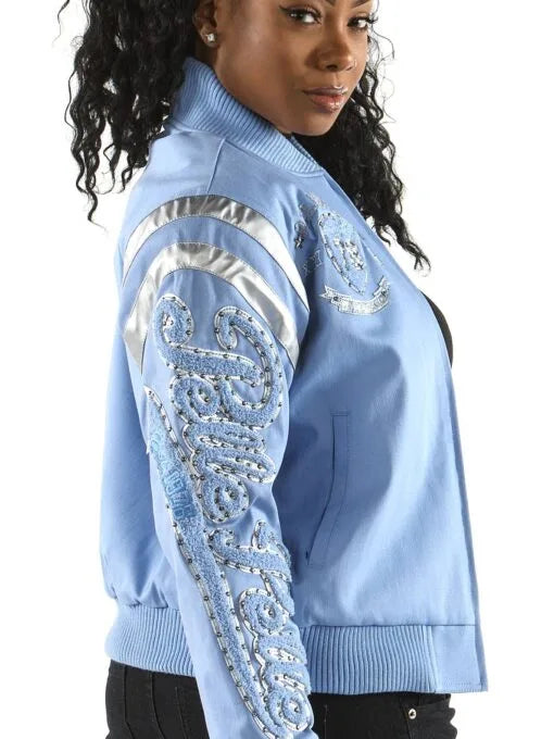 Pelle Pelle Womens Queen of Thrones 1978 Light Blue Wool Jacket image 0