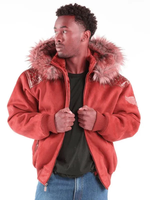 Pelle Pelle Mens Airborne Brown Hooded Jacket image 0