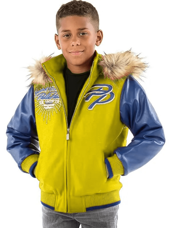 Pelle Pelle Kids Limited Edition Blue & Yellow Jacket image 0
