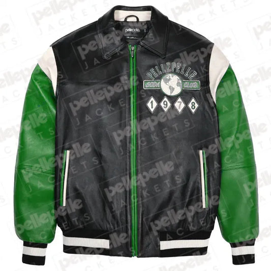 World Famous Soda Club Dull Green Plush Jacket image 0
