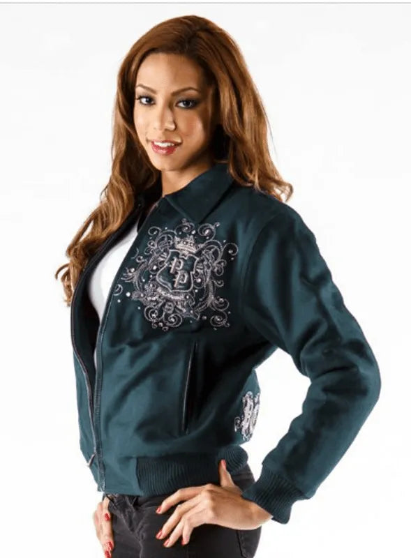 Pelle Pelle Womens Triple Crest Dark Turquoise Jacket image 0
