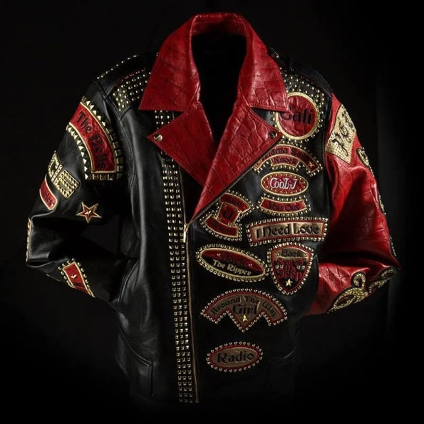 Pelle Pelle Black Red Leather Jacket image 0