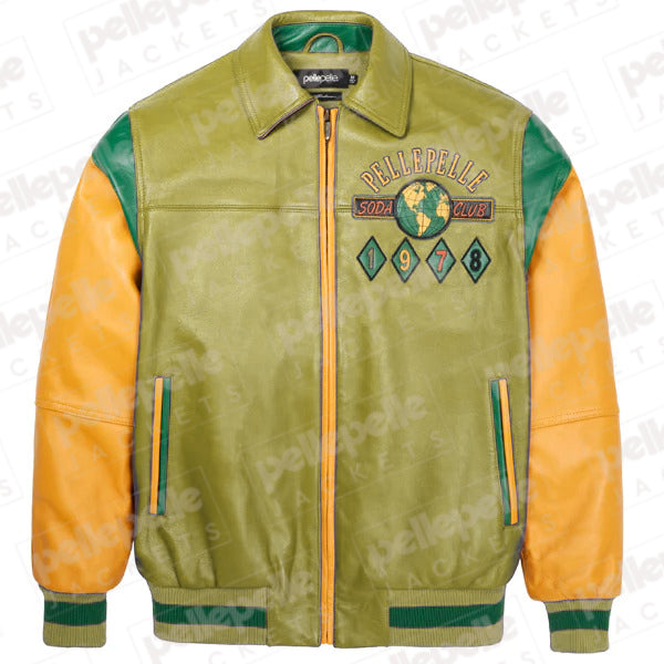 World Famous Multicolor Olive Soda Club Plush Jacket image 1