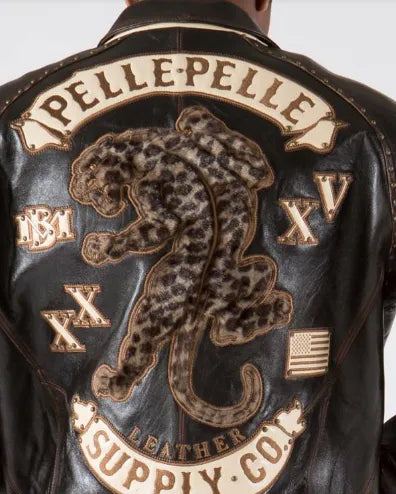 Pelle Pelle Panther Brown Sienna Mens Leather Jacket image 2