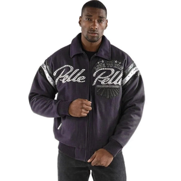 Pelle Pelle American Legend Purple Varsity Jacket image 0