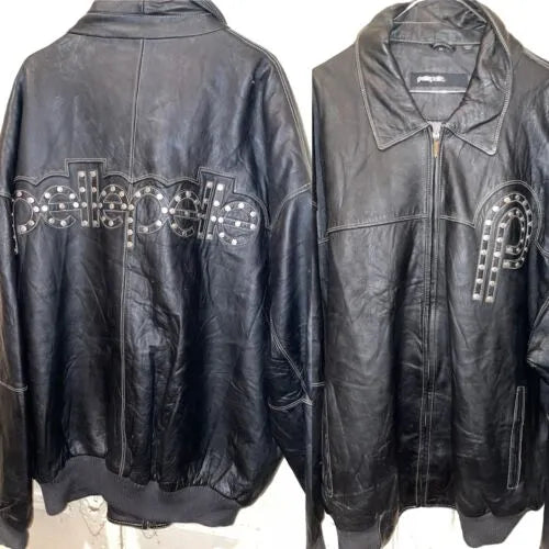 Vintage Pelle Pelle Black Marc Buchanan Leather Jacket image 0