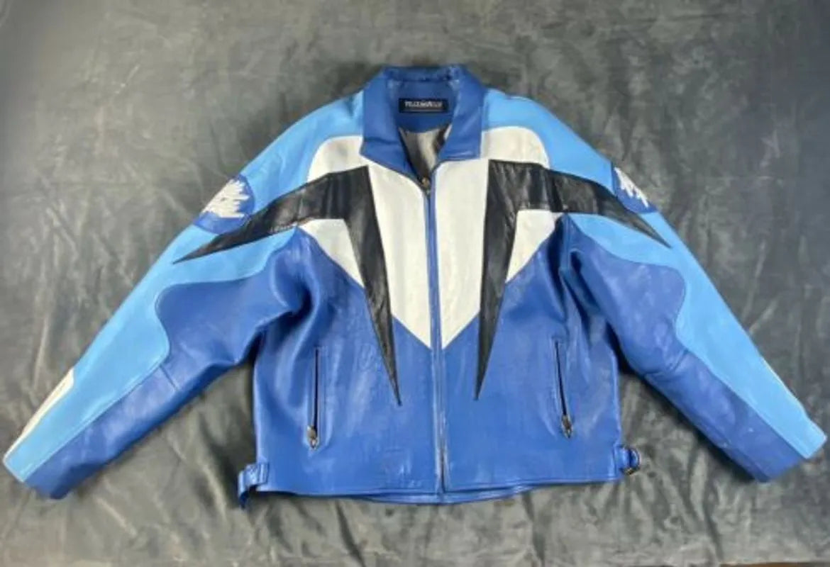 Pelle Pelle Vintage Marc Buchanan Blue Leather Jacket image 0