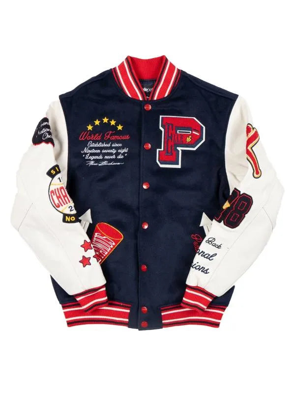 Pelle Pelle World Famous Navy Varsity Jacket image 0