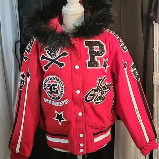 New Pelle Pelle Anniversary Edition Red And Black Hooded Jacket image 0