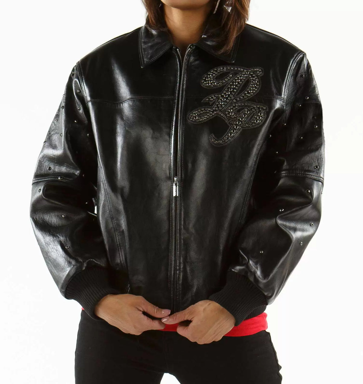 Pelle Pelle Encrusted Black Studded Leather Jacket image 0