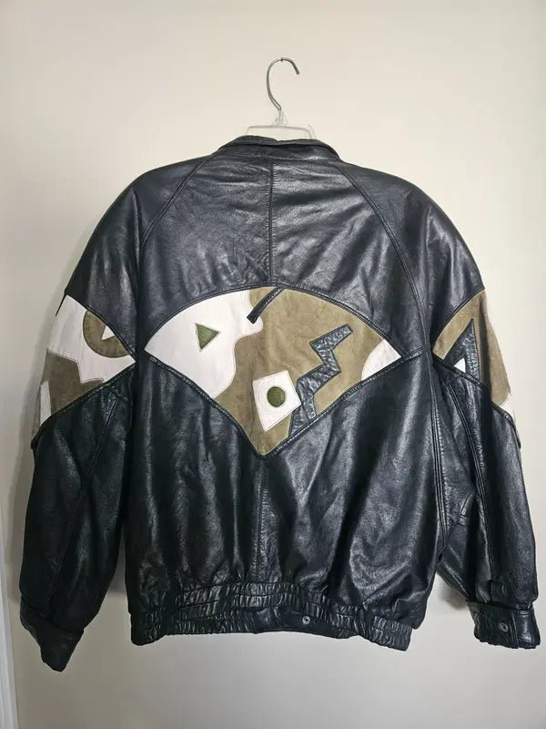 pelle pell marc buchanan rare patchwork jacket image 0