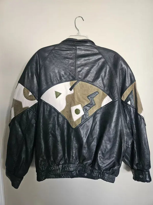 pelle pell marc buchanan rare patchwork jacket image 0