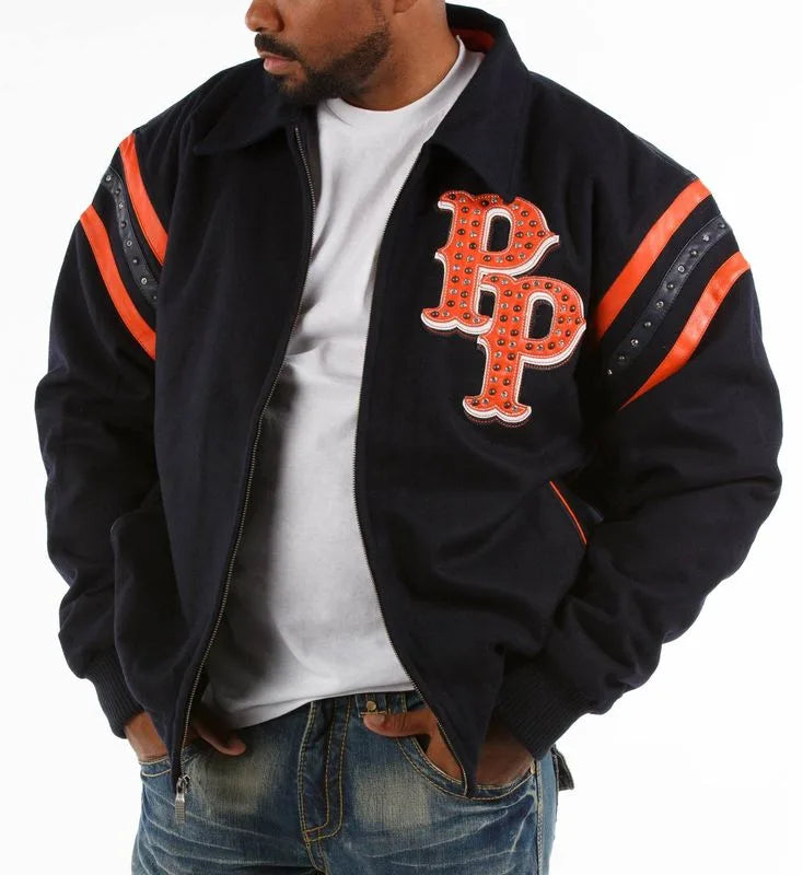 Pelle Pelle Detroit Black and Orange Jacket image 0