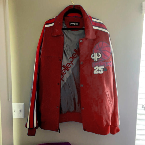 Vintage Pelle Pelle Basketball Red Jacket image 0