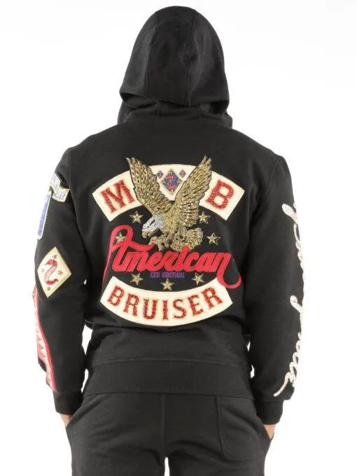 Pelle Pelle Mens American Bruiser Black Hoodie image 1