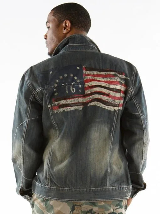 Pelle Pelle MB American Flag Gray Jacket image 1