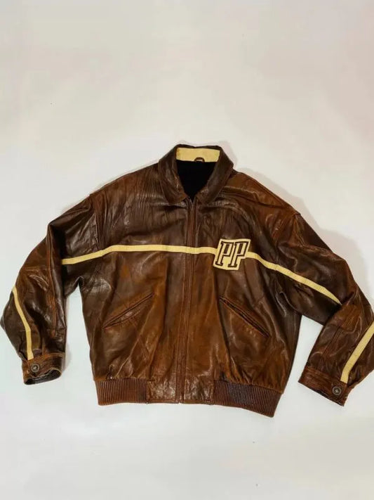 Vintage Pelle Pelle Brown Marc Buchanan Leather Jacket image 0