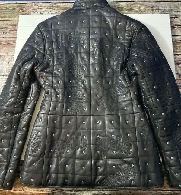 Pelle Pelle Womens Marc Buchanan Quilted Leather Coat image 1