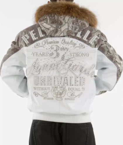 Avant Garde White Pelle Pelle Fur Hood Jacket image 0