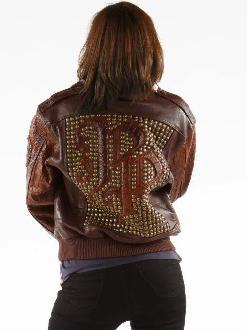 Ladies Pelle Pelle Mb Bomber Brown Leather Jacket image 0
