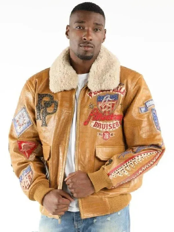 Pelle Pelle American Bruiser Mustard Jacket image 0