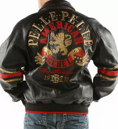 American Rebel Black Pelle Pelle Studded Jacket image 1
