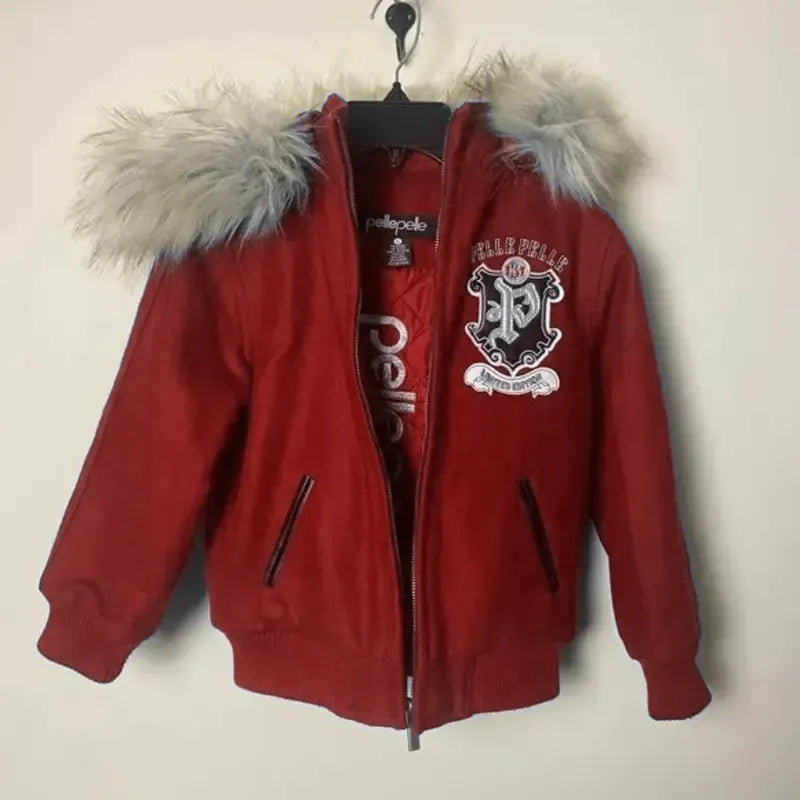 Pelle Pelle Kids Red Limited Edition Wool Jacket image 0