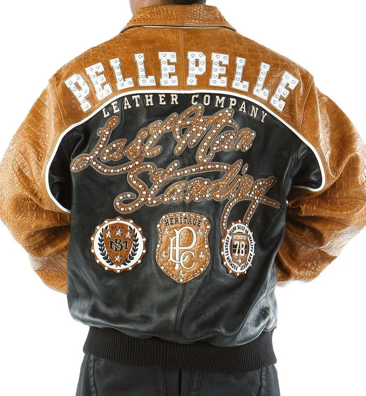 Pelle Pelle Mustard and Black Leather Jacket image 1
