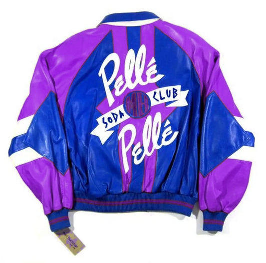 Early 90S Vintage Pelle Pelle Purple Soda Club Jacket image 0