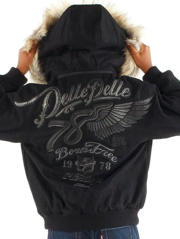 Pelle Pelle Kids 78 Born Free Black Wool Jacket image 0
