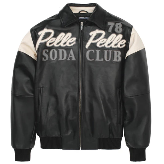 Men Pelle Pelle Soda Club Plush Black Jacket image 0