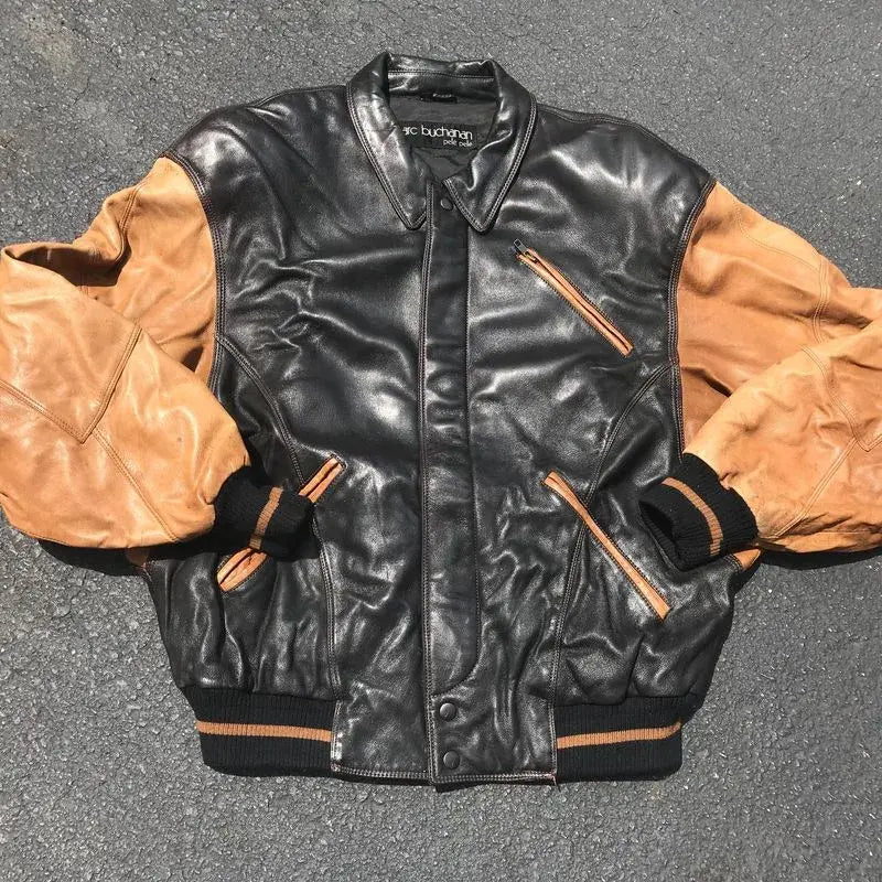 Pelle Pelle Beige Sleeves Leather Jacket image 0