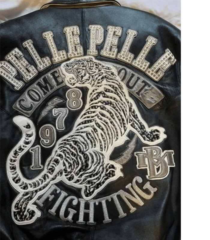 Pelle Pelle Mens Marc Buchanan Black Fighting Leather Jacket image 1