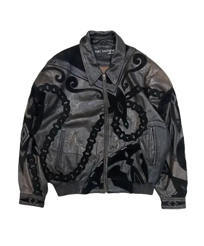 90s Pelle Pelle Marc Buchanan chain tribal tattoo leather image 0
