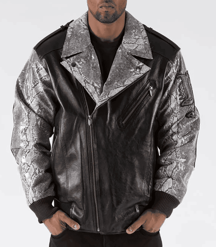Pelle Pelle Black and Grey Leather Jacket image 0