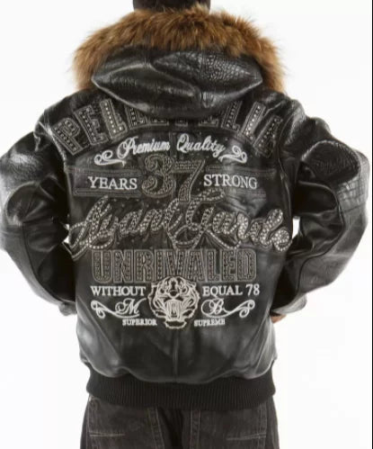 Black Avant Garde Pelle Pelle Fur Hood Jacket image 0