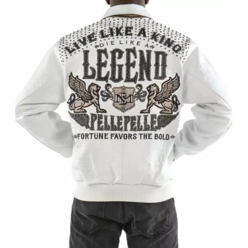 Pelle Pelle White Legend Studded Jacket image 0