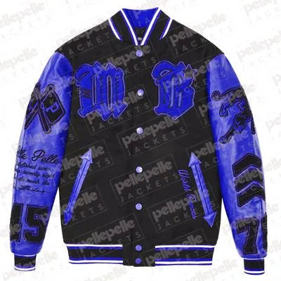 Pelle Pelle New Varsity Blue Plush Jacket image 0