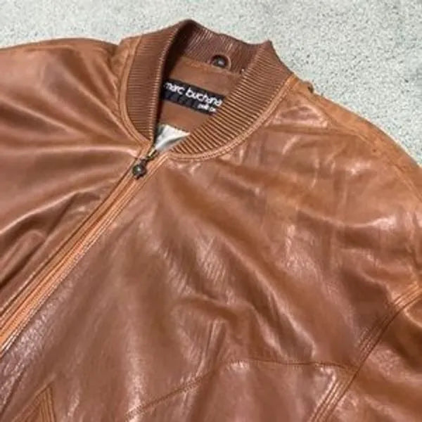 Vintage Marc Buchanan Pelle Pelle Brown Leather Jacket image 1