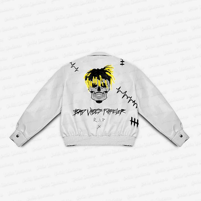 Juice WRLD Legends Never Die White Varsity Jacket image 1