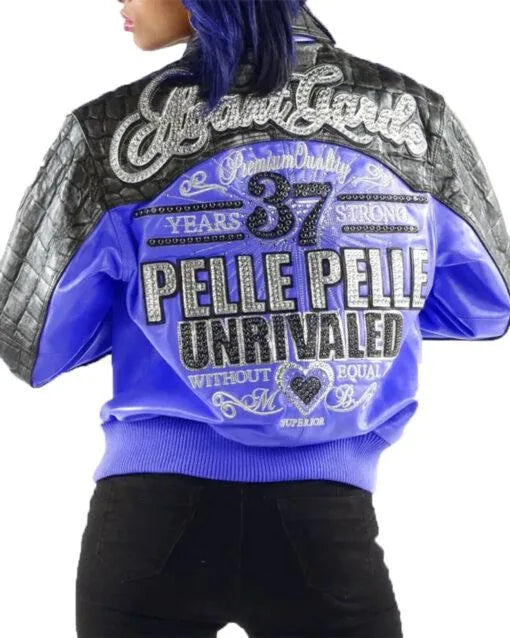 Women Pelle Pelle Avant Garde Blue 37 Years Strong Jacket image 0