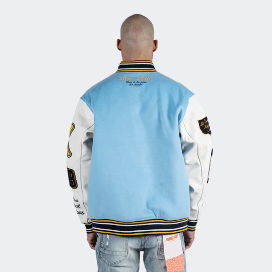 Men’s Pelle Pelle Wool Varsity Jacket Light Blue image 2