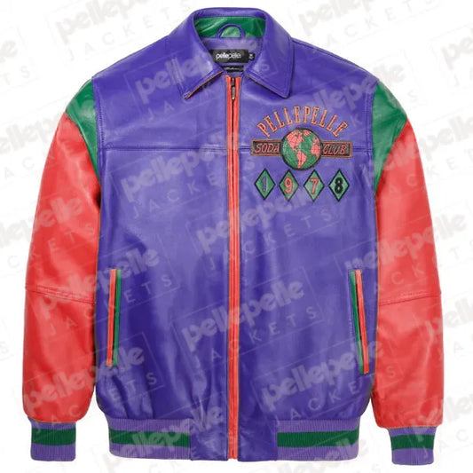 World Famous Red & Blue Soda Club Plush Jacket image 0