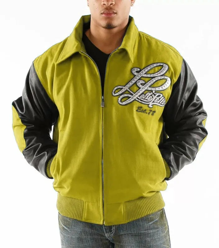 Pelle Pelle Mens 1978 Notorious Yellow Varsity Jacket image 0