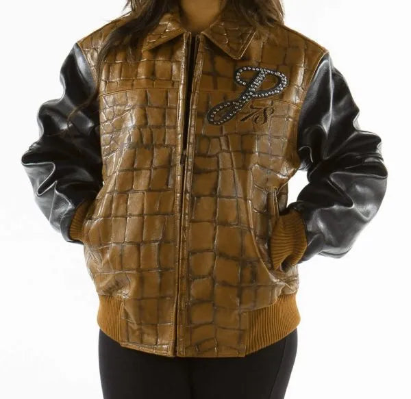 Pelle Pelle Exotic Studded Mustard Black Jacket image 0