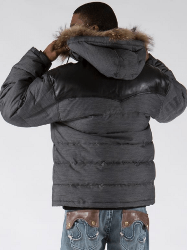 Pelle Pelle Shield Yoke Fur Gray Color Nylon Jacket image 1