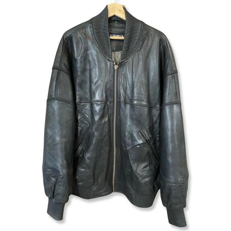 Pelle Pelle Vintage Marc Buchanan 1978 Black Men Leather Jacket image 0